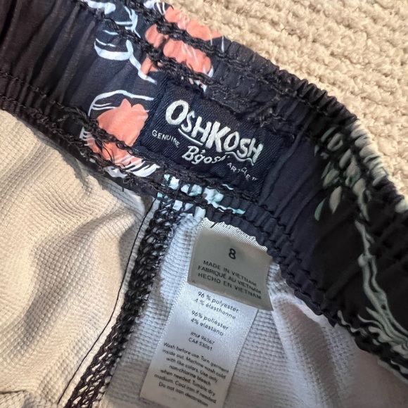 NOT FOR SALE Osh Kosh B’gosh gray tropical boys drawstring elastic swim trunks - Picture 5 of 11